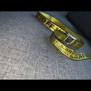 Yellow off-white industrial belt